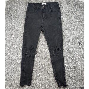 Legend London Jeans Men's Size 34x30 Black Stretch Skinny Preppy Designer BSJSRK
